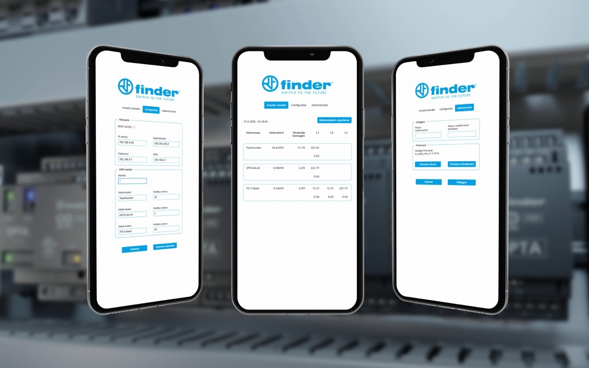 Energiemonitoring met de OPTA Serie 8A van Finder